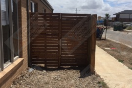 Merbau gate with block off 10mm spacings