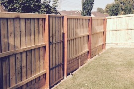 2.1m Fence with inbuilt gate Capped(Rails)